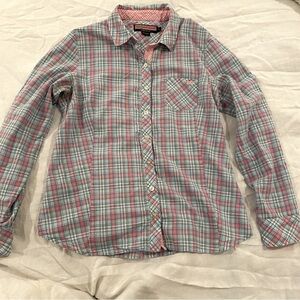 Womens Vineyard Vines Plaid Pink Button Down Collar Size 6